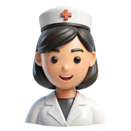 Avatar de enfermeira  3D Icon