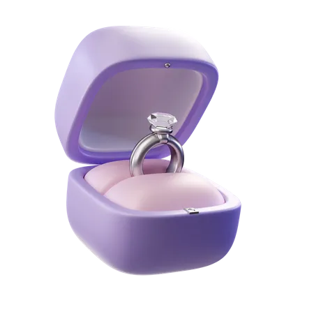 Engagement Ring  3D Illustration