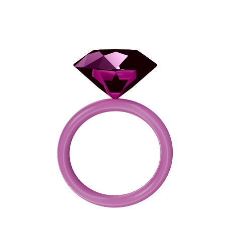 Engagement Ring 3D Illustration