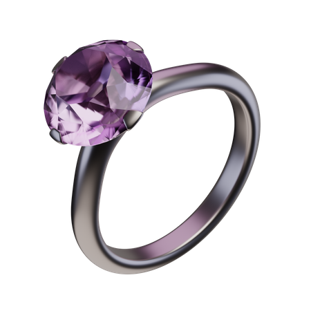 Engagement ring 3D Illustration