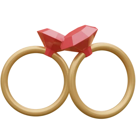 Engagement Ring 3 D Illustration 3D Icon