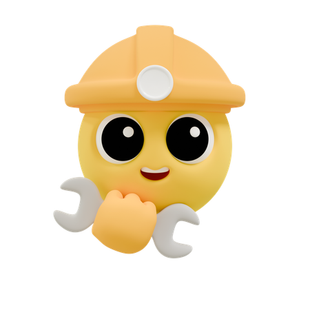 Engineer Emoji Builder With Wrenches  3D Icon