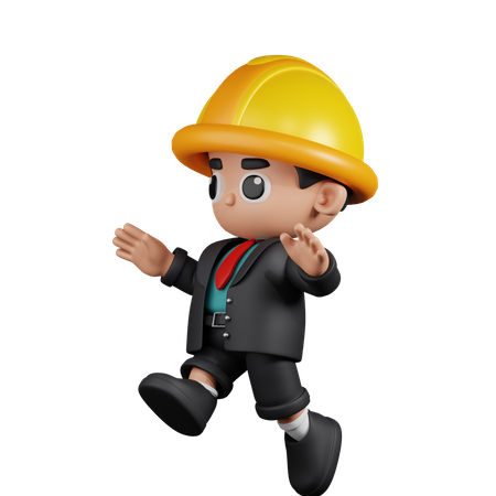 Engineer Jumping  3D Icon