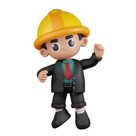 Engineer With Congrats  3D Illustration