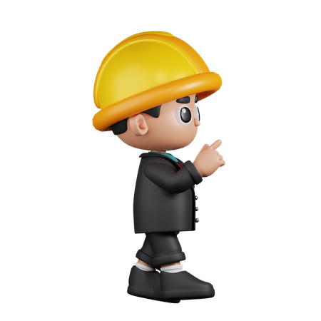 Engineer With Touch  3D Illustration