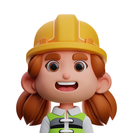 Engineer Woman  3D Icon