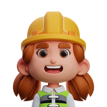 Engineer Woman  3D Icon