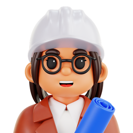 Engineer Women  3D Icon
