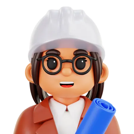 Engineer Women  3D Icon