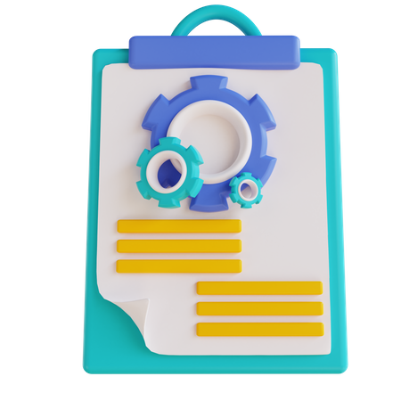 Engineering Clipboard 3D Icon