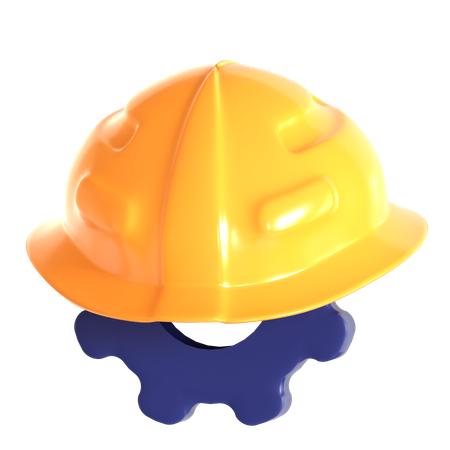 Engineering Helmet  3D Icon