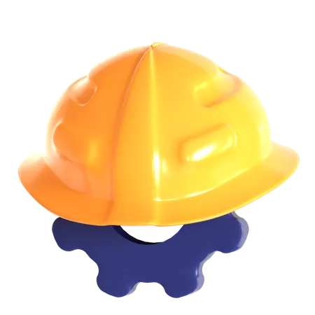 Engineering Helmet  3D Icon