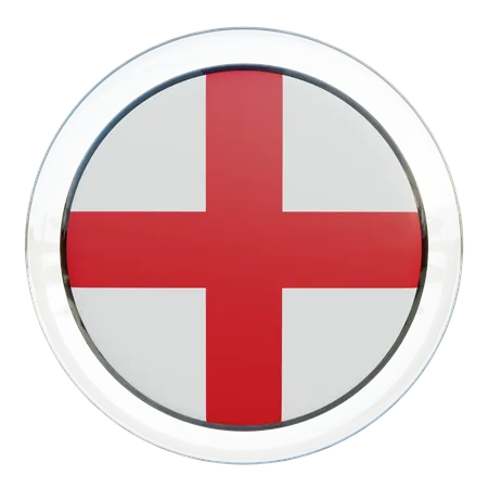 England Flag Glass  3D Flag