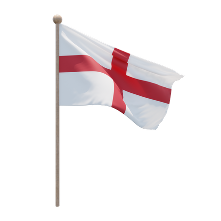 England Flagpole  3D Flag