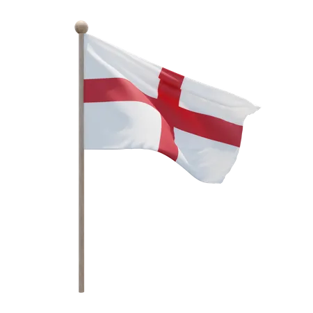 England Flagpole  3D Flag