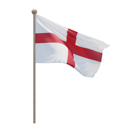 England Flagpole  3D Icon