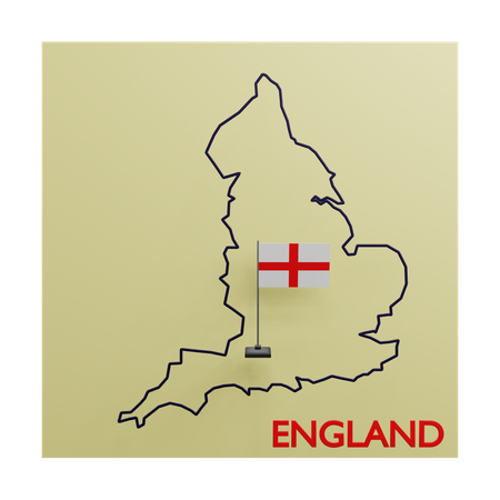 England Map  3D Icon