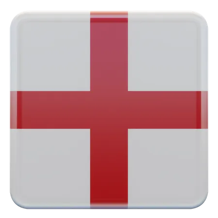 Quadratische Flagge von England  3D Icon