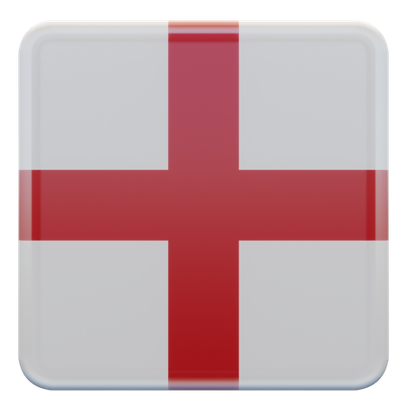 England Square Flag  3D Icon