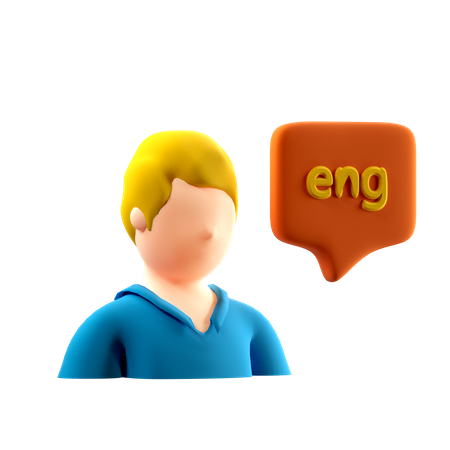 Englische Sprache  3D Illustration