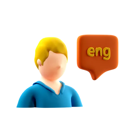 Englische Sprache  3D Illustration