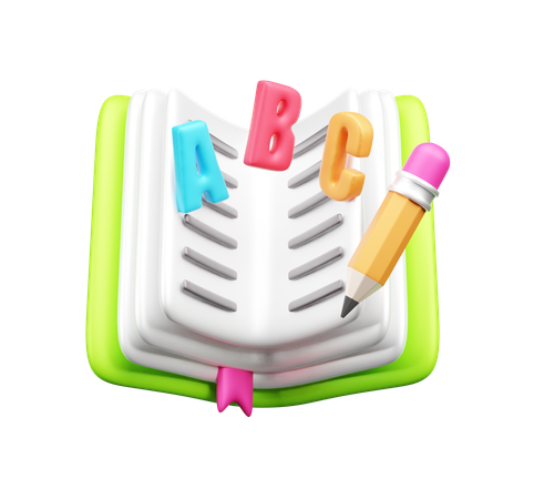 English Book  3D Icon