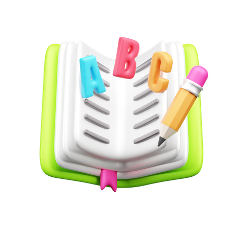 English Book  3D Icon