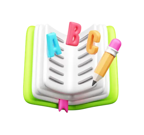 English Book  3D Icon