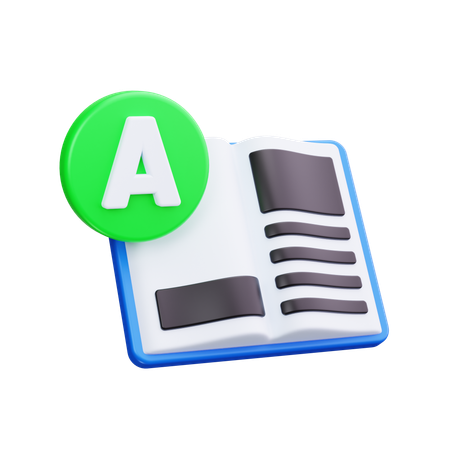 English Book  3D Icon