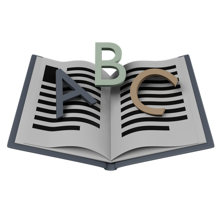 English Book  3D Icon