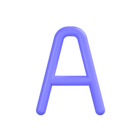 English-letter-A 3D Icon