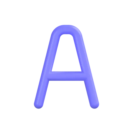 English-letter-A 3D Icon