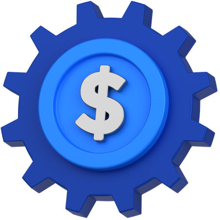 Engranaje de monedas  3D Icon