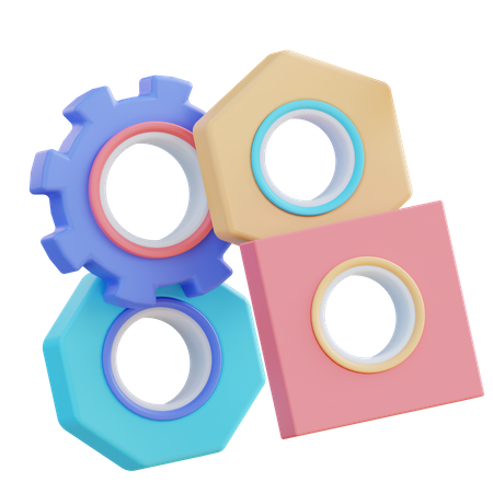 Engranajes  3D Icon