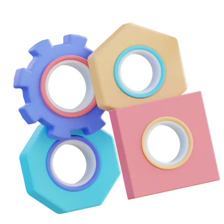 Engranajes  3D Icon