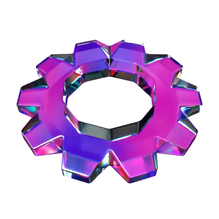 Engrenagem  3D Icon