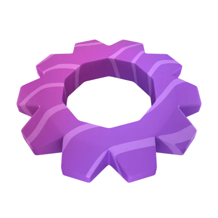 Engrenagem  3D Icon