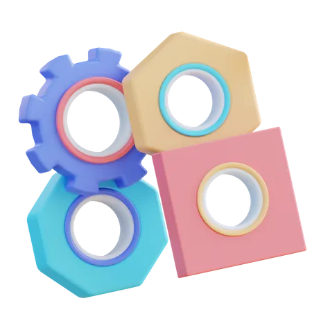 Engrenagens  3D Icon