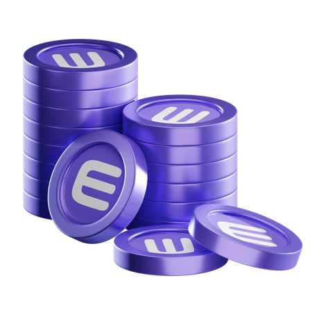 Enj-Münzstapel  3D Icon