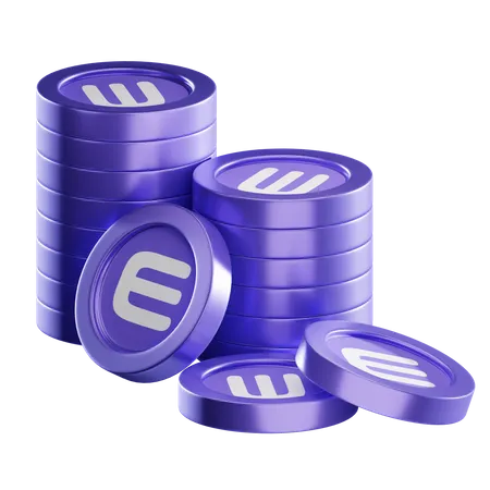 Enj-Münzstapel  3D Icon