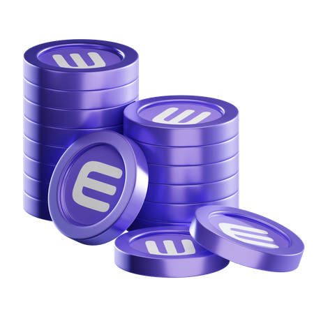 Pilas de monedas enj  3D Icon