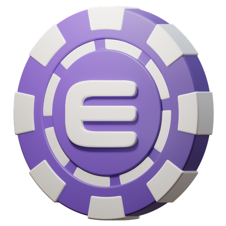 ENJ Poker Chip  3D Illustration