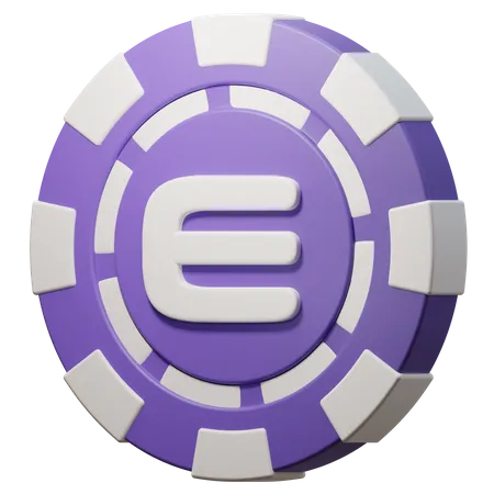 Chip de moneda Enjin (ENJ)  3D Icon