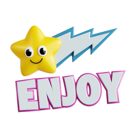 Enjoy Sticker  3D Icon