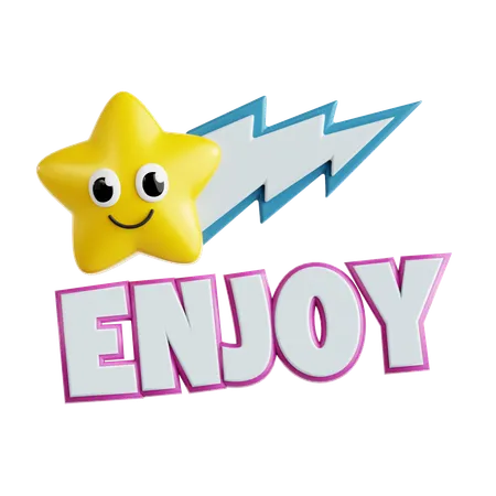 Enjoy Sticker  3D Icon