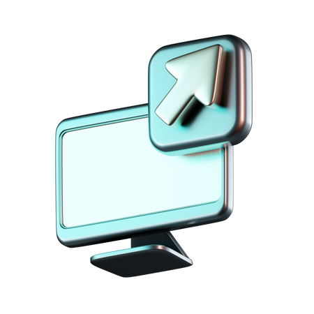 Enlace emergente de computadora  3D Icon