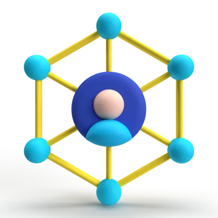 Enlace de usuario  3D Icon