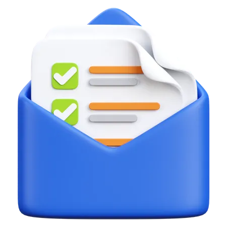 Enquête par courrier électronique  3D Icon