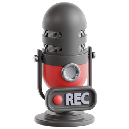 Enregistrement par microphone  3D Icon