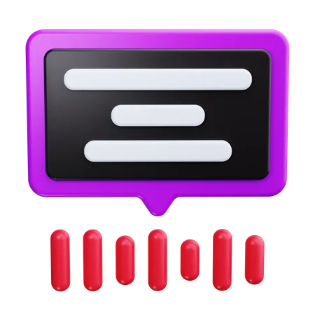 Enregistrement vocal  3D Icon